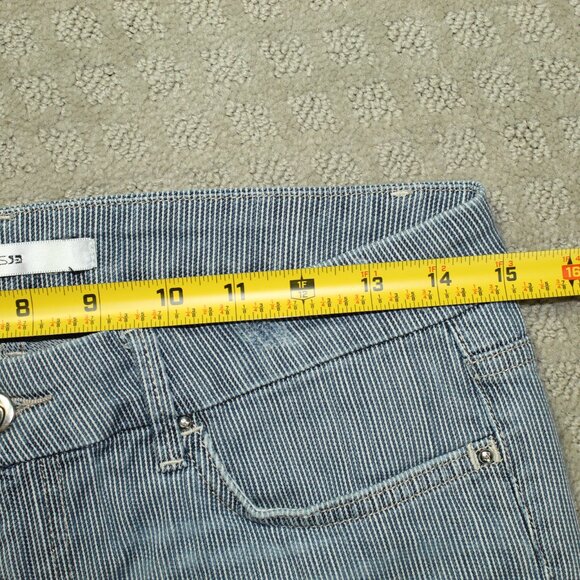 Joe's Jeans Chelsea Railroad Stripe Ankle Zip Jeans Womens 28 Low Rise Y2K Vtg - Picture 6 of 6